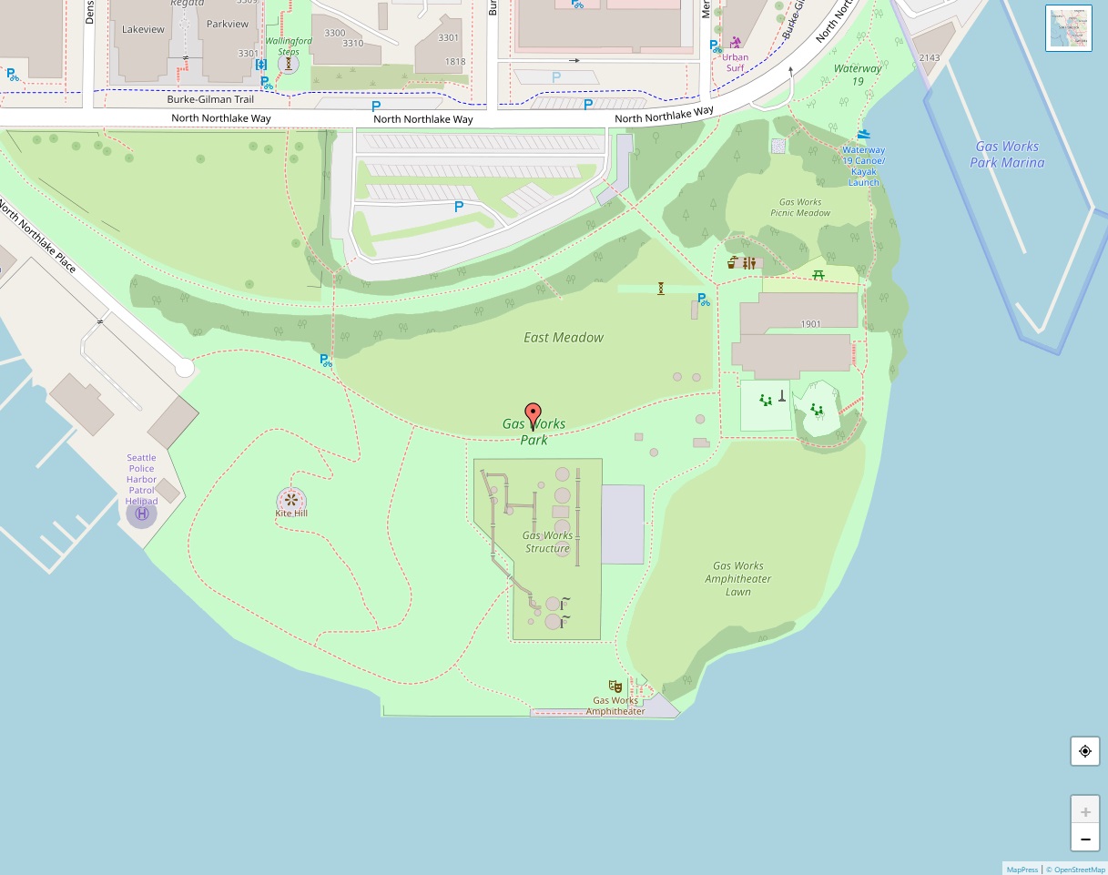 Gas Works Park Map