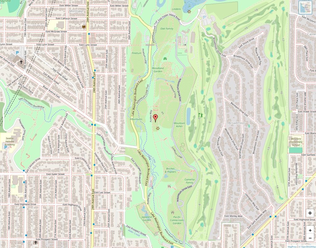 Washington Park Arboretum Map